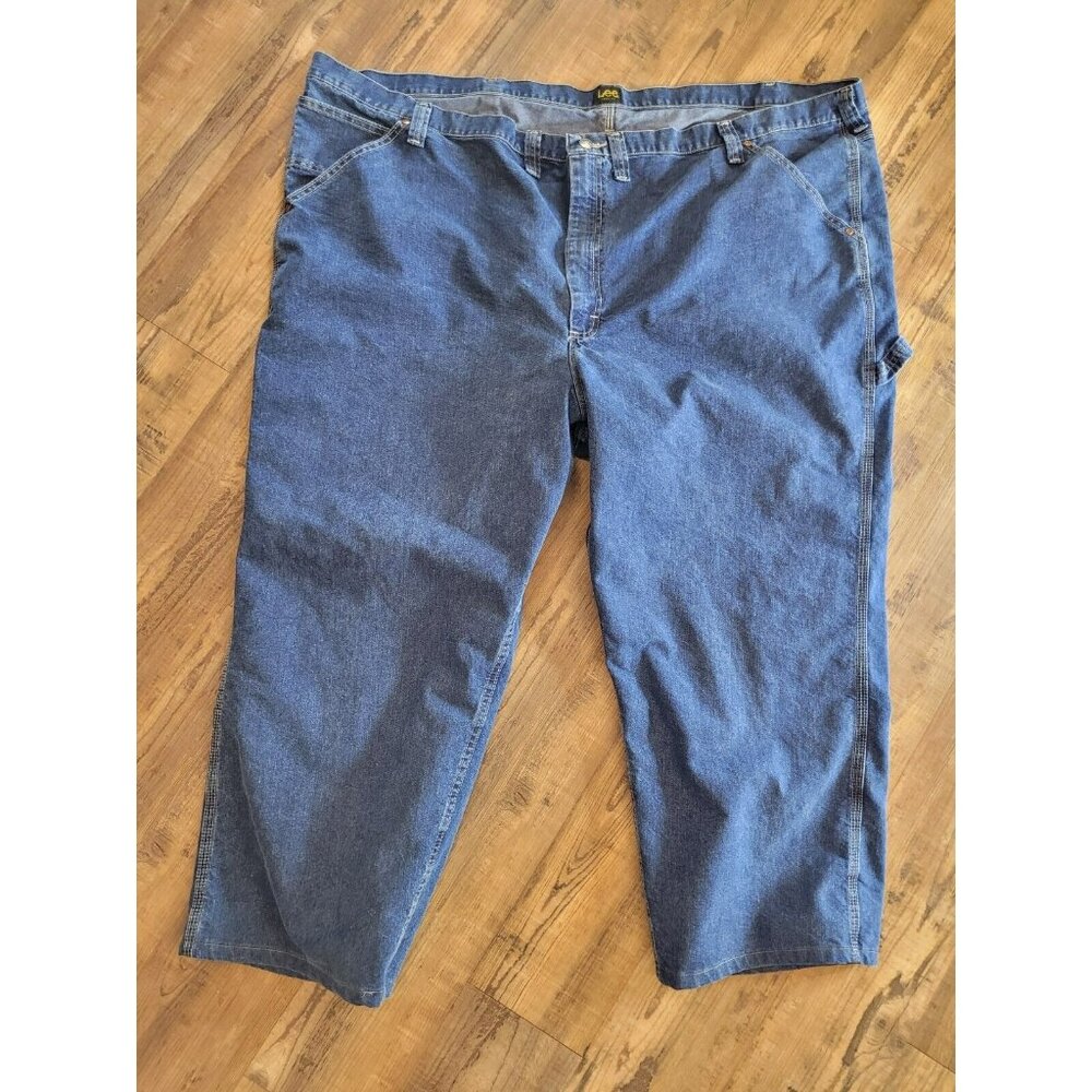 Lee Jeans Men 56x30 Blue Regular Fit Straight Leg Good Condition